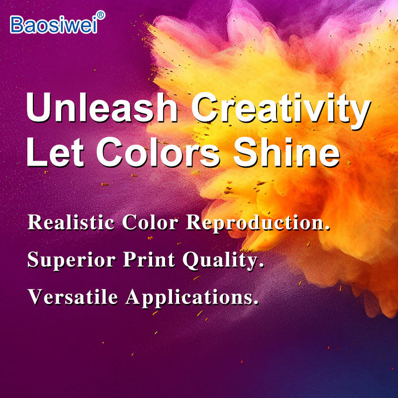 Baosiwei CMYK Sıcaklık Aktarım Mürekkebi C, M, Y, K 1000ml pürüzsüz baskı için